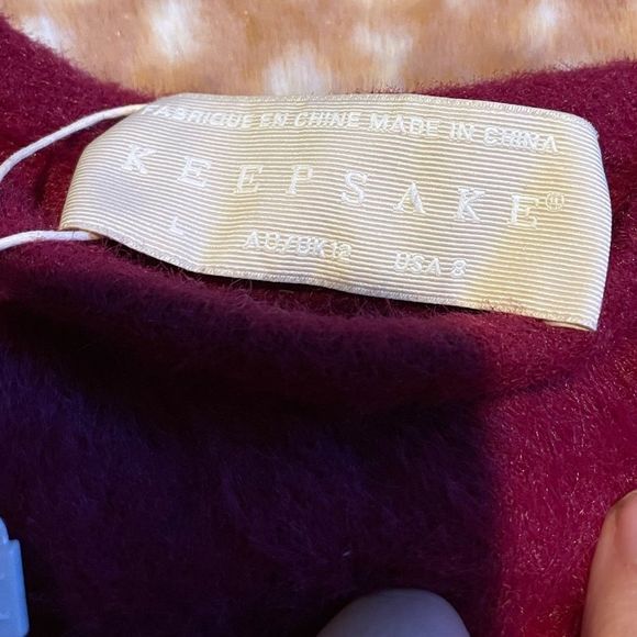 Keepsake the Label - Fuzzy Ruby Cheerful Sweater with Puff Sleeves - size L - Picture 8 of 14